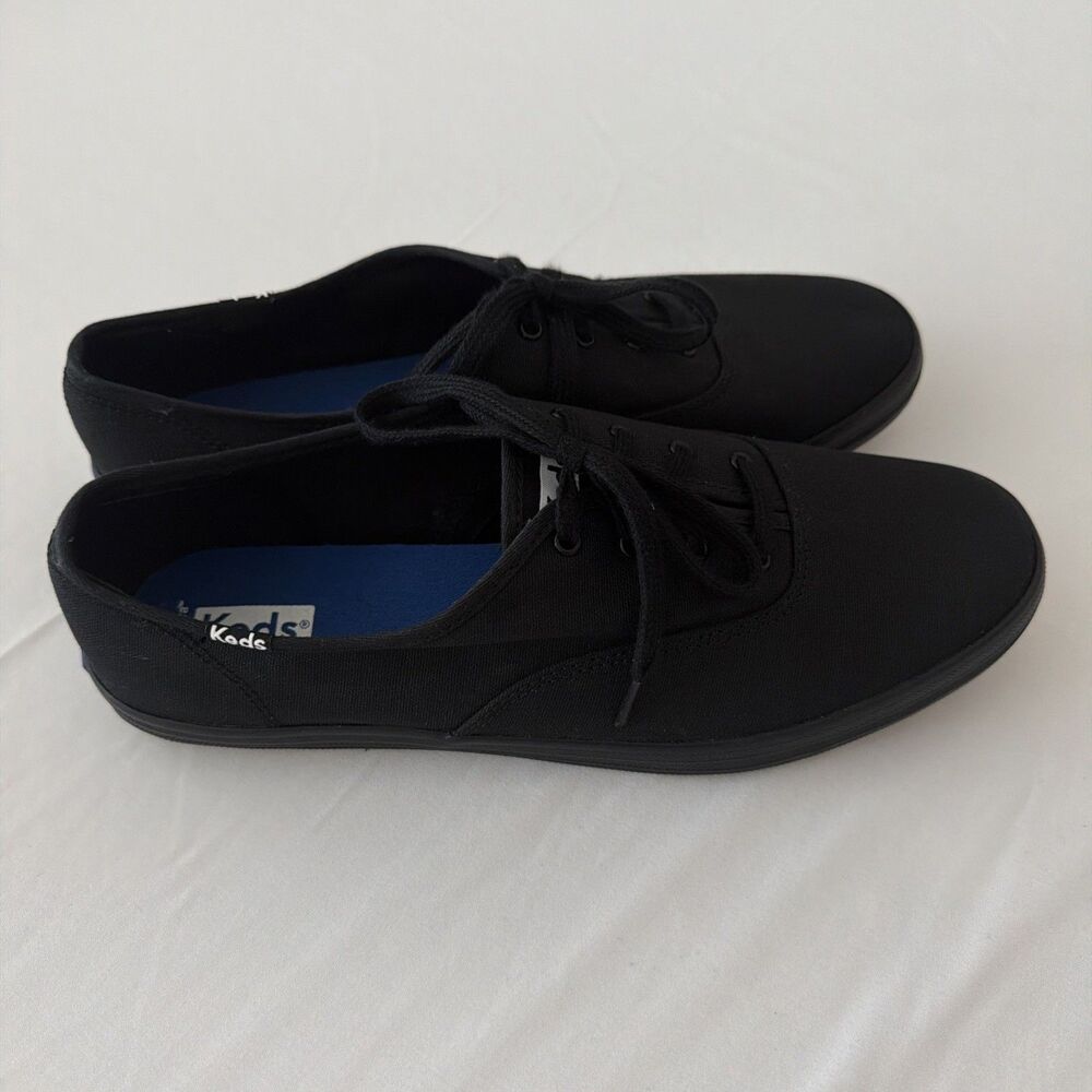 Keds Women Sz 10W 10 Wide Champion Black Canvas Athletic Sneaker WF24700 Low Top - Picture 4 of 11